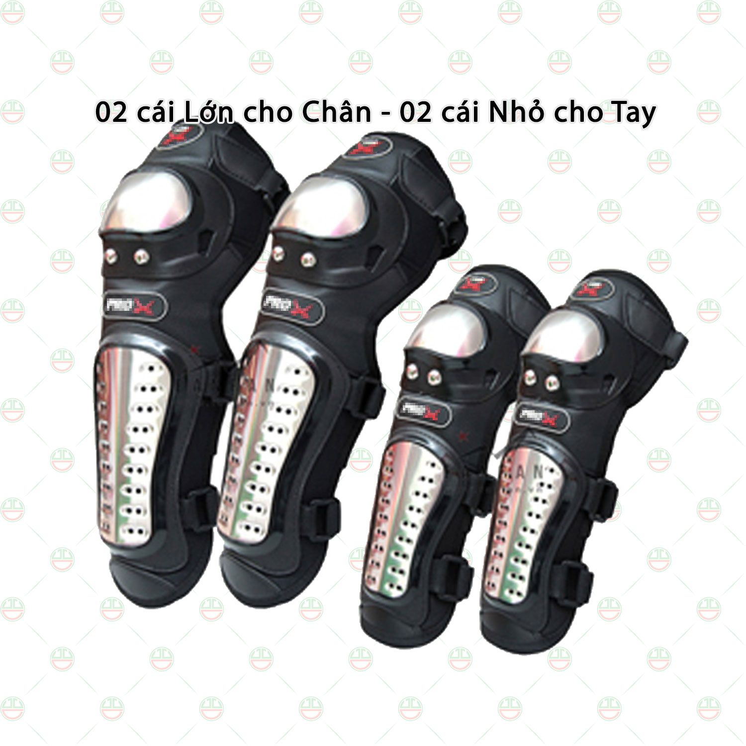 Bộ Giáp Cao Cấp KhoNCC Hàng Chính Hãng - Bảo Vệ Tay Chân Đi Xe Máy Inox - Giảm Chấn Khi Sự Cố Thi Đấu - Phượt - Du Lịch - KLM-BGBVCTI