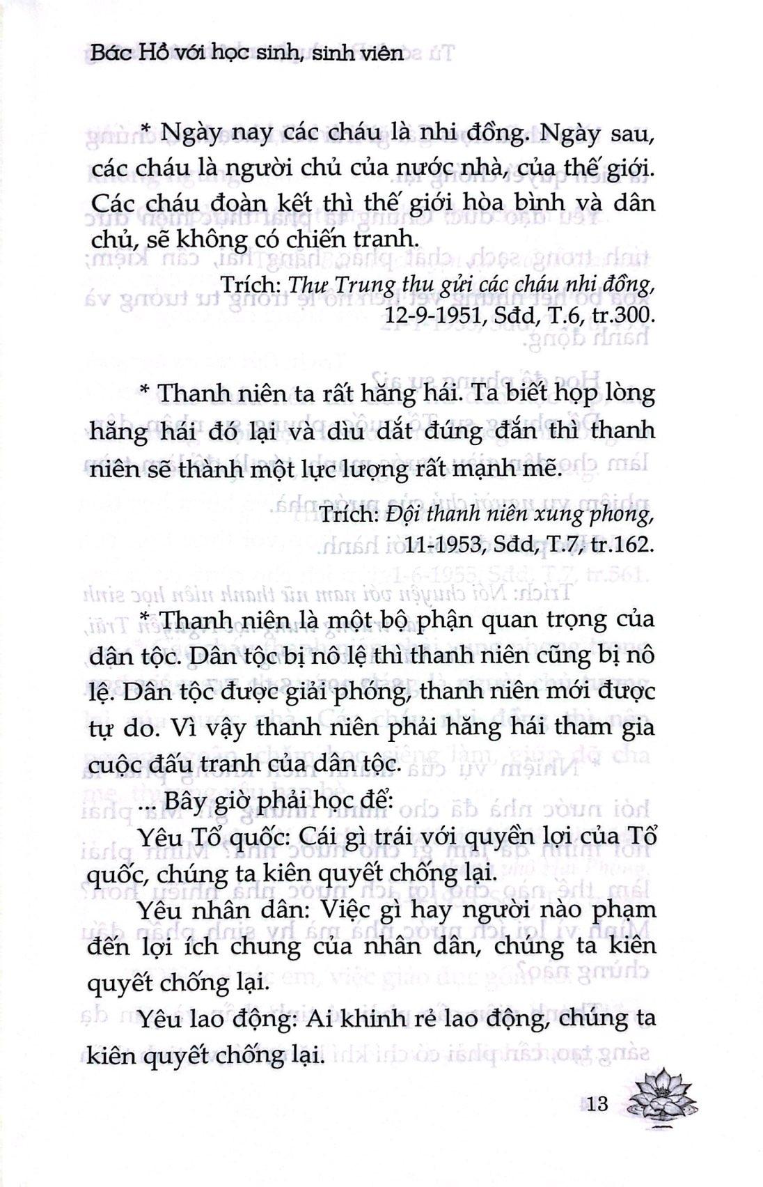 Sách - Tủ Sách Rèn Luyện Nhân Cách Sống - Bác Hồ Với Học Sinh, Sinh Viên (Tái Bản 2024)