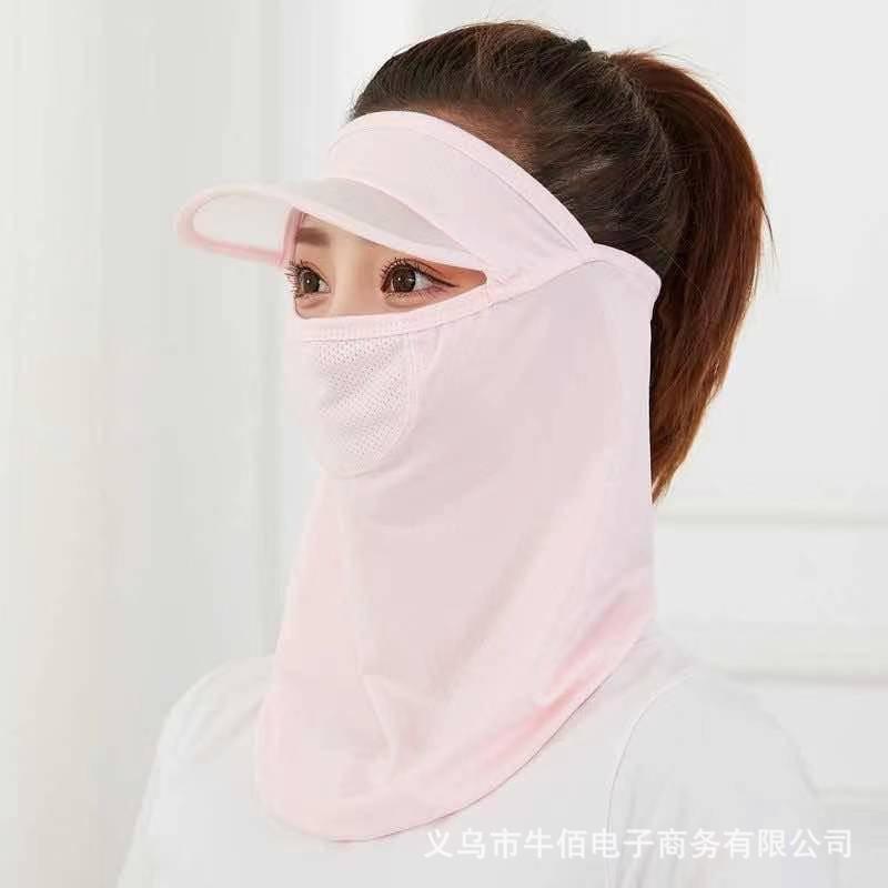 Mũ chống nắng ninja có chìa che kín mặt kín cổ gáy vải thun lạnh thoáng mát thời trang