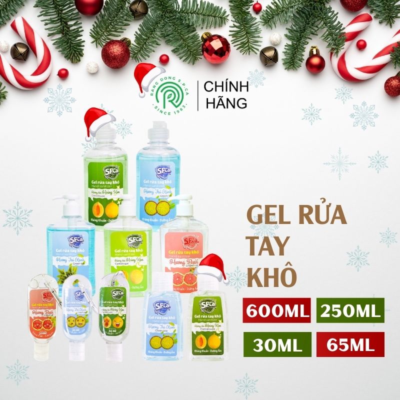 Gel rửa tay khô S.P.Ca. chai 30 ml trà xanh - móc khóa