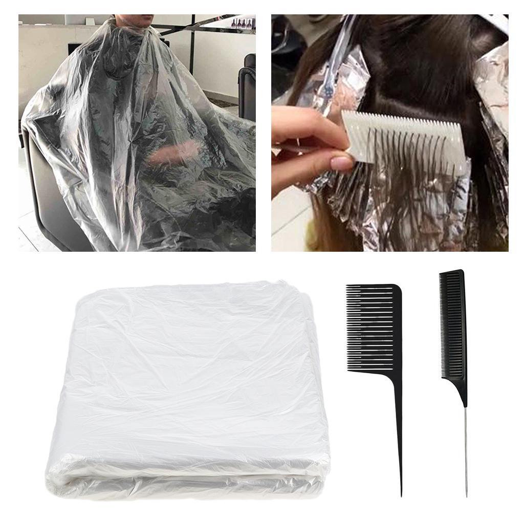 50pcs Hair Cutting Capes Salon Shampoo Hair Styling Dyeing Apron w/ Comb