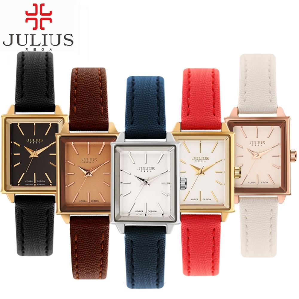  Đồng hồ nữ Julius chính hãng Hàn Quốc Ja-787 Ju1125 dây da (5 màu)