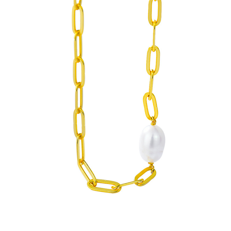 Dây chuyền vòng cổ thời trang mix hạt châu đơn giản cá tính punk rock Âu Mỹ