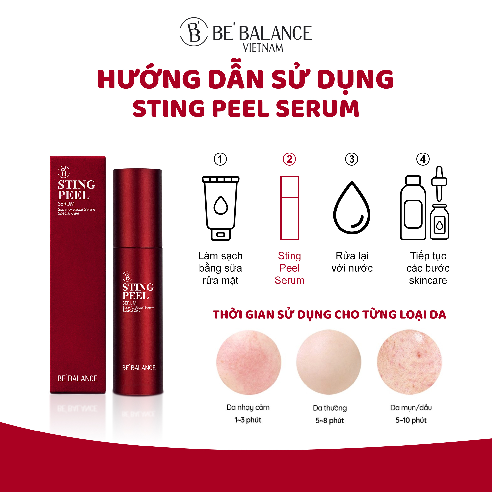 Tẩy tế bào chết hoá học BEBALANCE Sting Peel Serum 30ml