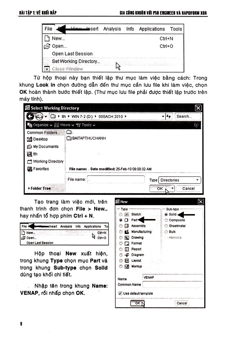 Sách Gia Công Khuôn Với Pro Engineer & Rapidform Xor