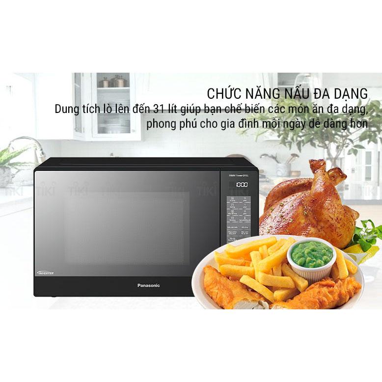 Lò Vi Sóng Inverter Có Nướng Panasonic NN-GT65JBYUE  - Hàng Chính Hãng