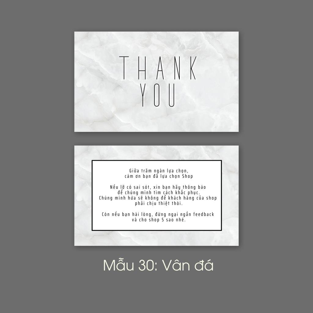 Hộp 95- 100 card cám ơn, thiệp cảm ơn hoặc Thank you card dành riêng cho shop bán hàng dùng để tặng khách hàng