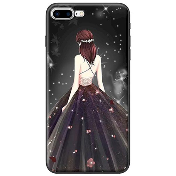 Ốp Lưng iPhone 7 Plus/ 8 Plus Cô Gái Váy Đen Áo Dây
