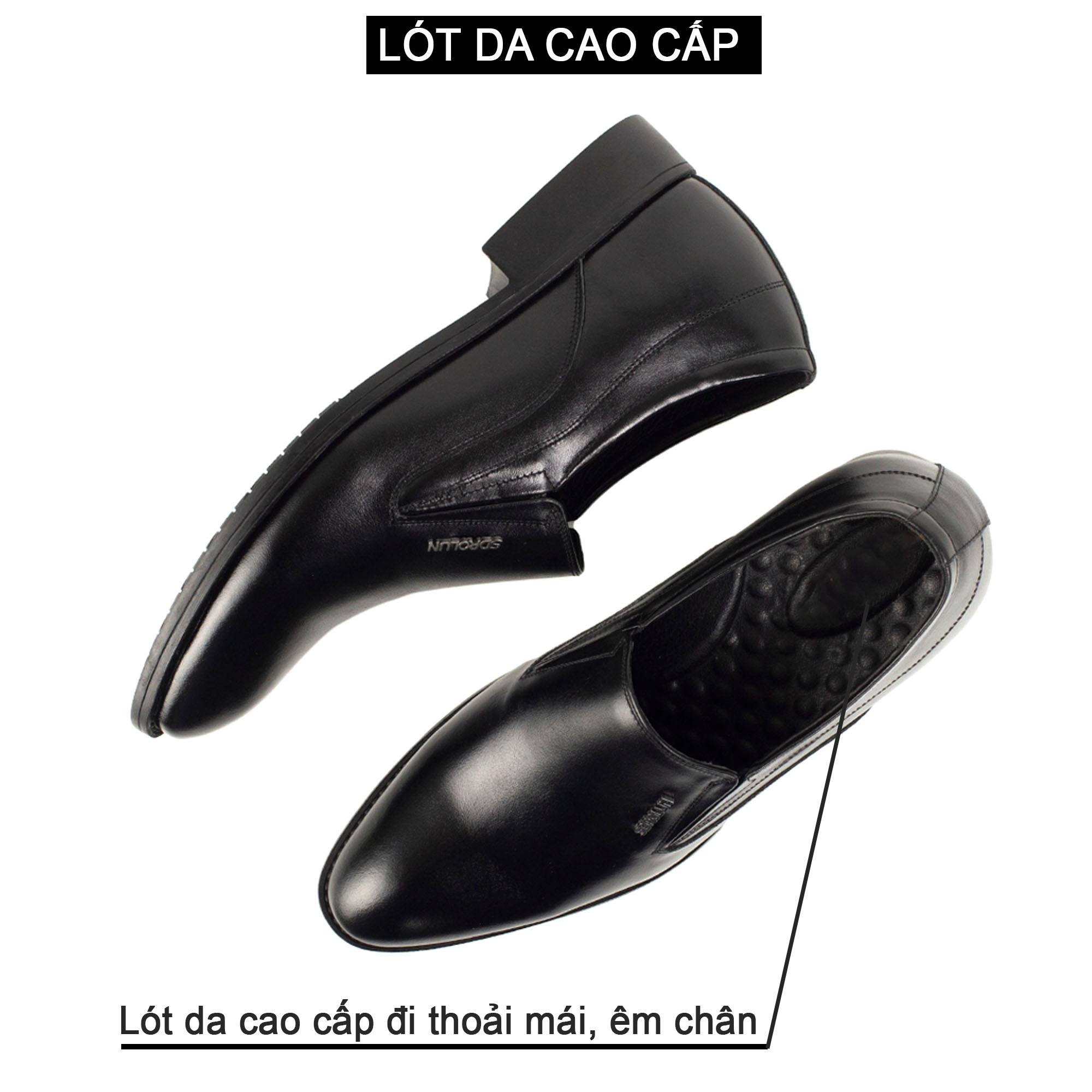 Giày lười da tăng chiều cao nam Bụi Leather G111 - Da bò Nappa cao cấp - Bảo hành 12 tháng