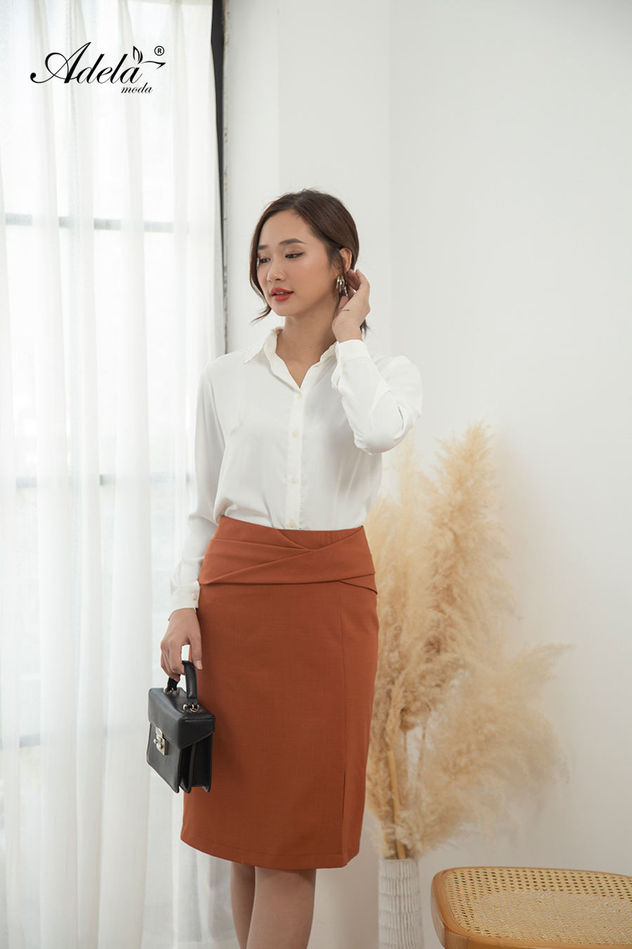 Chân váy xoắn eo ADELA MODA - A10103