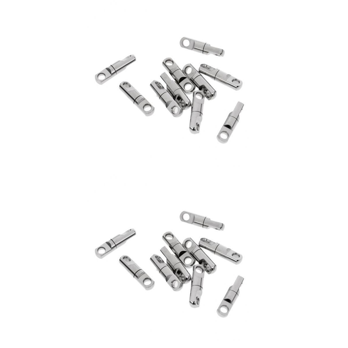 20pcs Silver Rotary Ring Bearing Swivel Heavy Duty Fishing Swivels Fishing Tool 2 Size