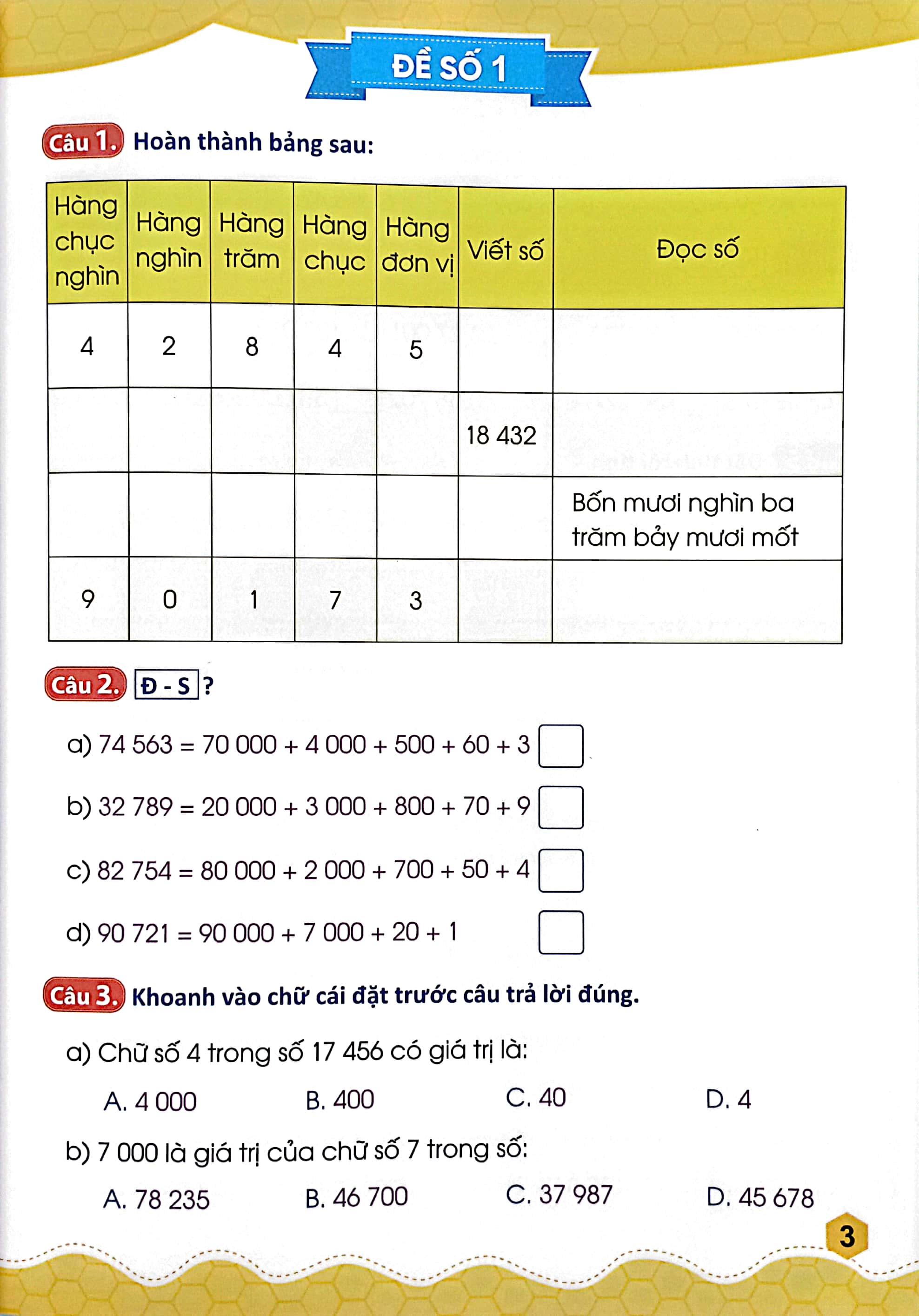 45 Đề Ôn Luyện Và Kiểm Tra Toán 4 - Tập 1