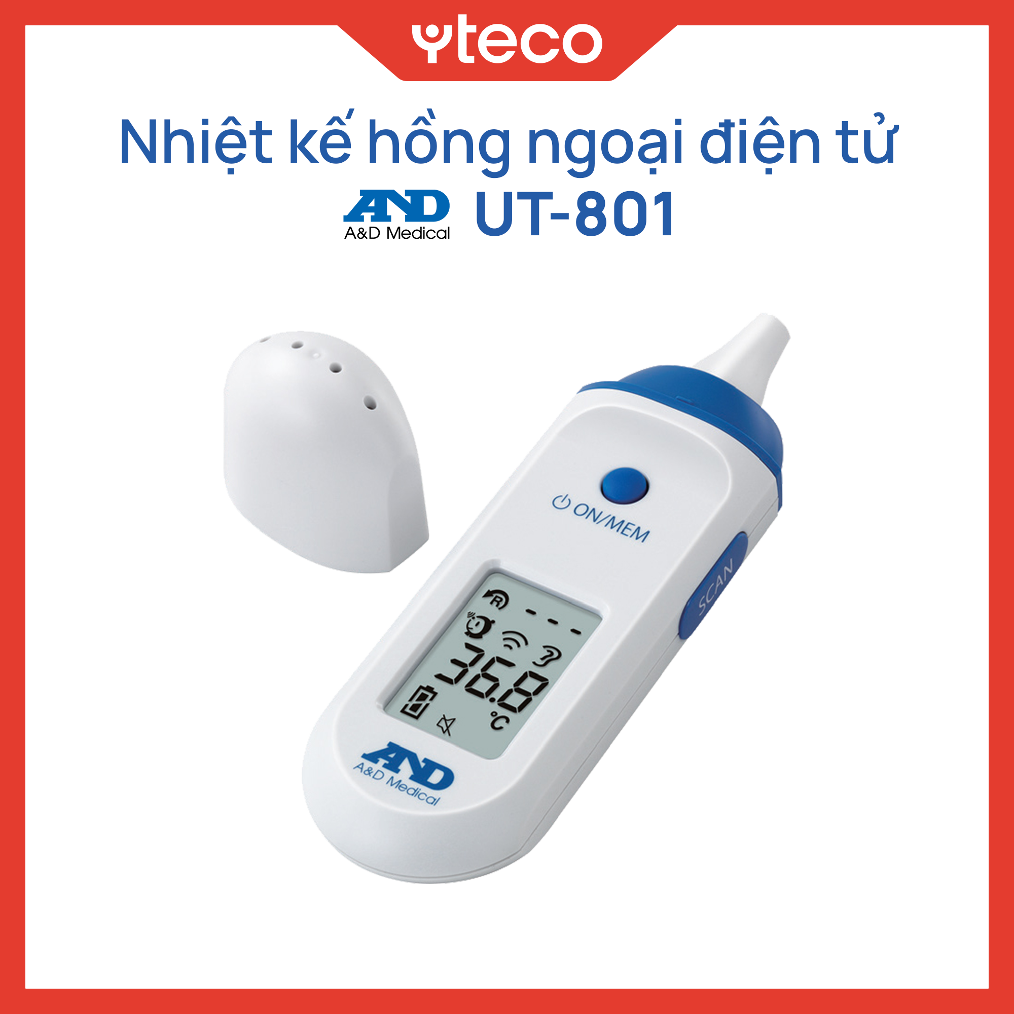 Nhiệt kế hồng ngoại đa chức năng AND UT-801