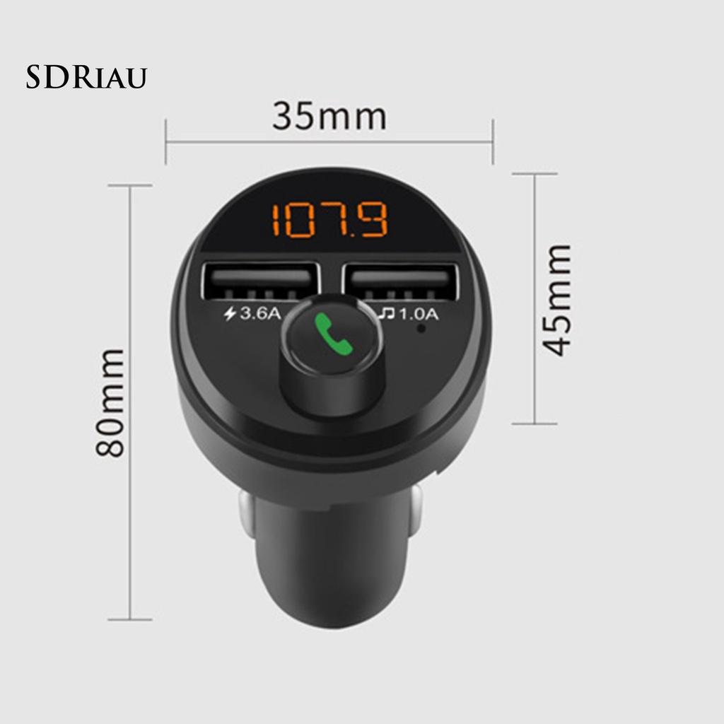 *QCDZ* 615 Bluetooth Player Intelligent Voice Memory Function ABS FM Transmitter Car Charger with 2 USB Port for Car