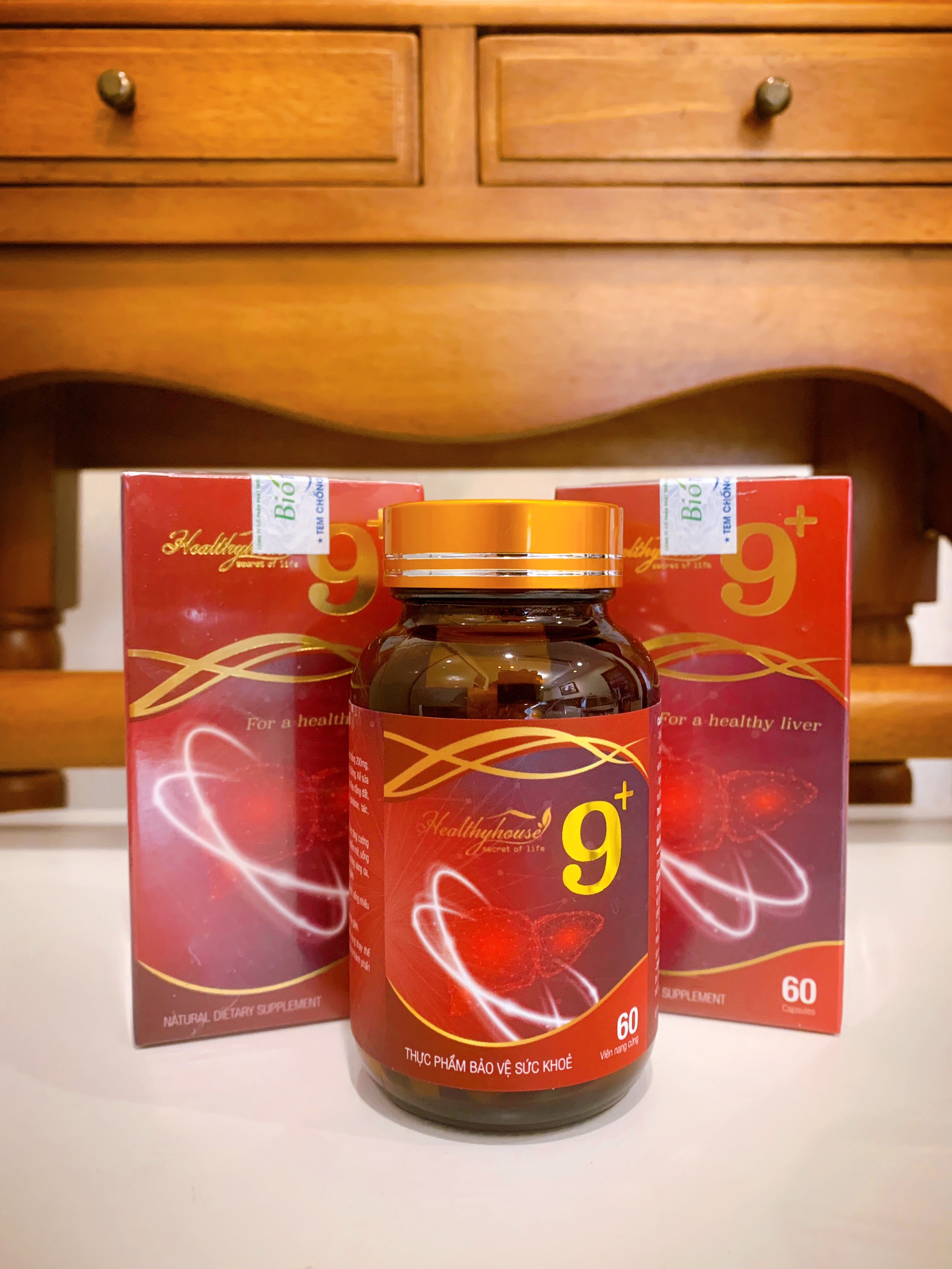 Combo 1 hộp Đông Trùng Linh Chi 7+ Hỗ Trợ Tăng Đề Kháng, Giảm Mệt Mỏi và 1 Hộp Viên Uống 9+ Tốt Gan Khỏe Người, Hộp 60 Viên
