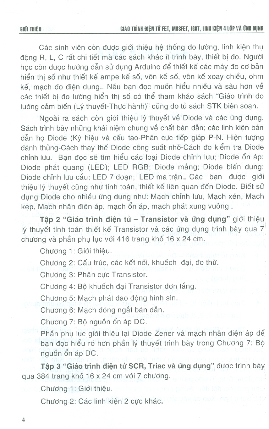 Giáo Trình Điện Tử FET - MOSFET - IGBT Linh Kiện 4 Lớp Và Ứng Dụng