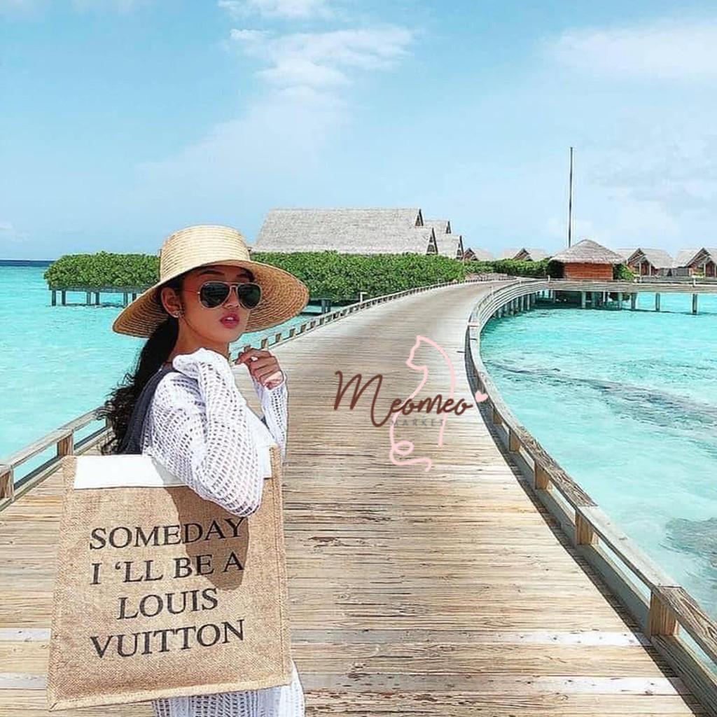 Túi Cói Đi Du Lịch Đi Biển Đi Chơi Siêu Hot Hit - Túi Cói Merci Loại 1 Cực Trend