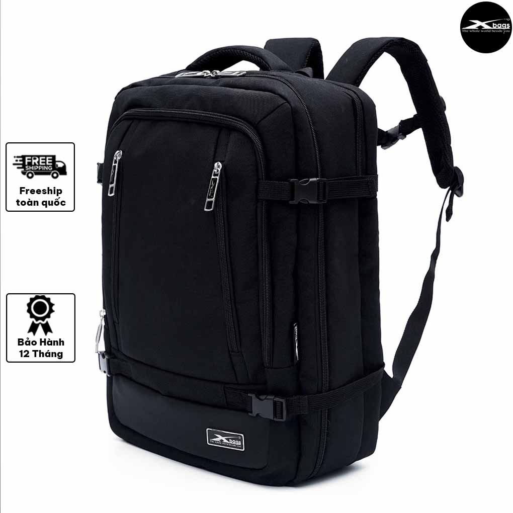 Balo Du Lịch Phượt Xbags Leader Pro XB 2010 – Chống Thấm, Form Cứng Màu Đen