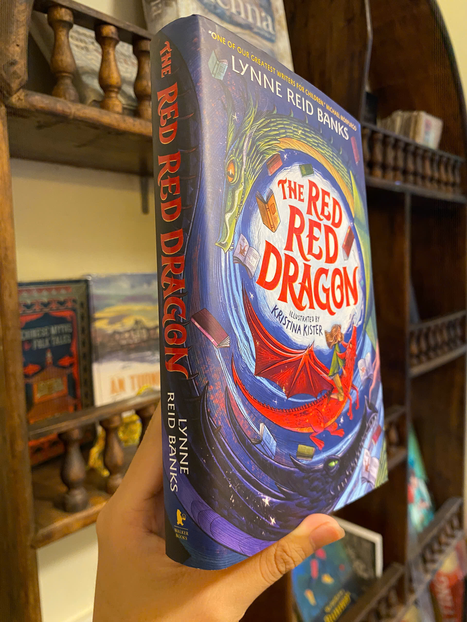 Sách - The Red Red Dragon by Lynne Reid Banks | Children's Fantasy English Book | Sách ngoại văn