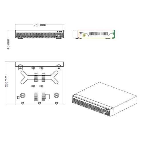 Đầu ghi hình LONGSE XVR 16 kênh 1080P-Lite hoặc 16 kênh IP 8MP. Đầu ra 4K XVRDA2116D[Hàng chính hãng]