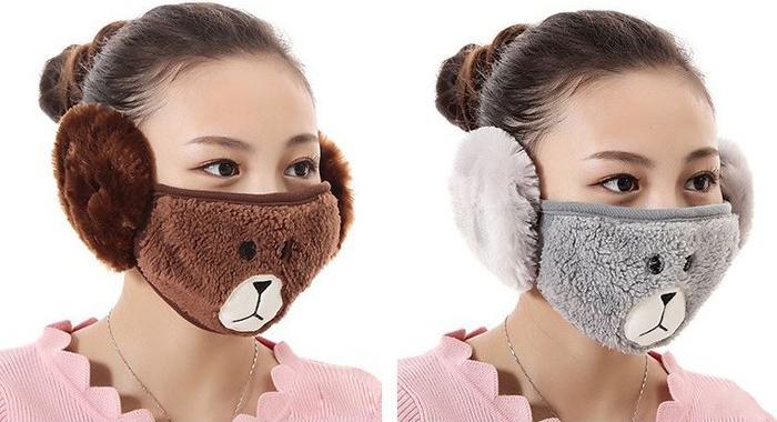 Khẩu trang bịt tai giữ ấm mùa dịch - KTA2 Giao Màu Ngẫu Nhiên