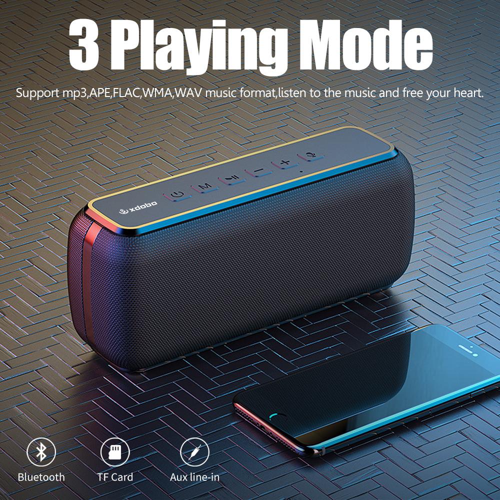 XDOBO X8 Loa Di Động Bluetooth 5.0 60W Bass Sâu Soundbar Với Chống Nước IPX5 Loa Âm Thanh Vòm 360 Trợ Lý Giọng Nói Color: Flamboyant Red