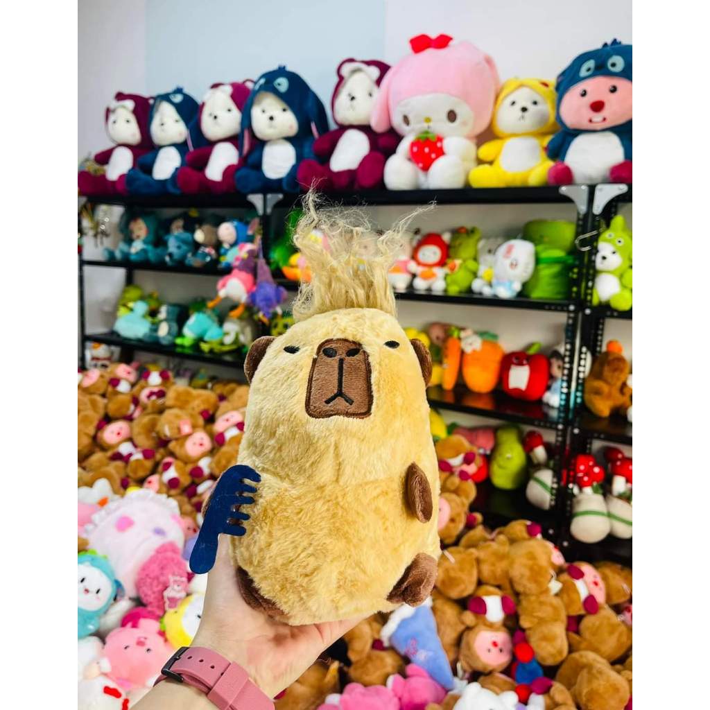 Thú nhồi bông capybara nhiều mẫu mini - Size 22cm - Quà tặng gấu bông capybara bộ trưởng hiền lành đáng yêu