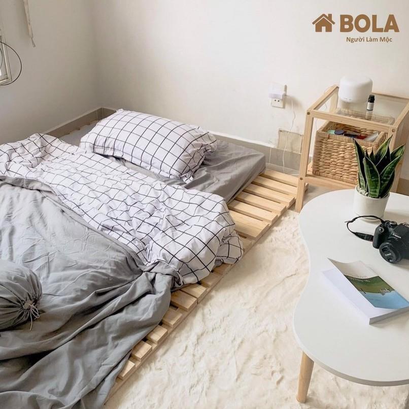 Giường Ngủ Pallet Gỗ Thông Gấp Gọn Bola