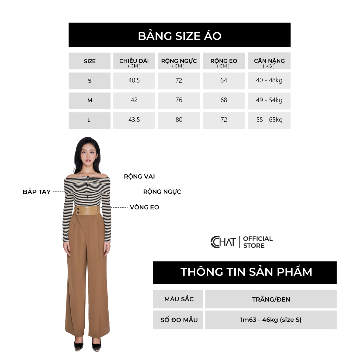 Áo Thun  HT Trễ Vai Khuy TT Chất Liệu Thun Cao Cấp 22TDC5004OT
