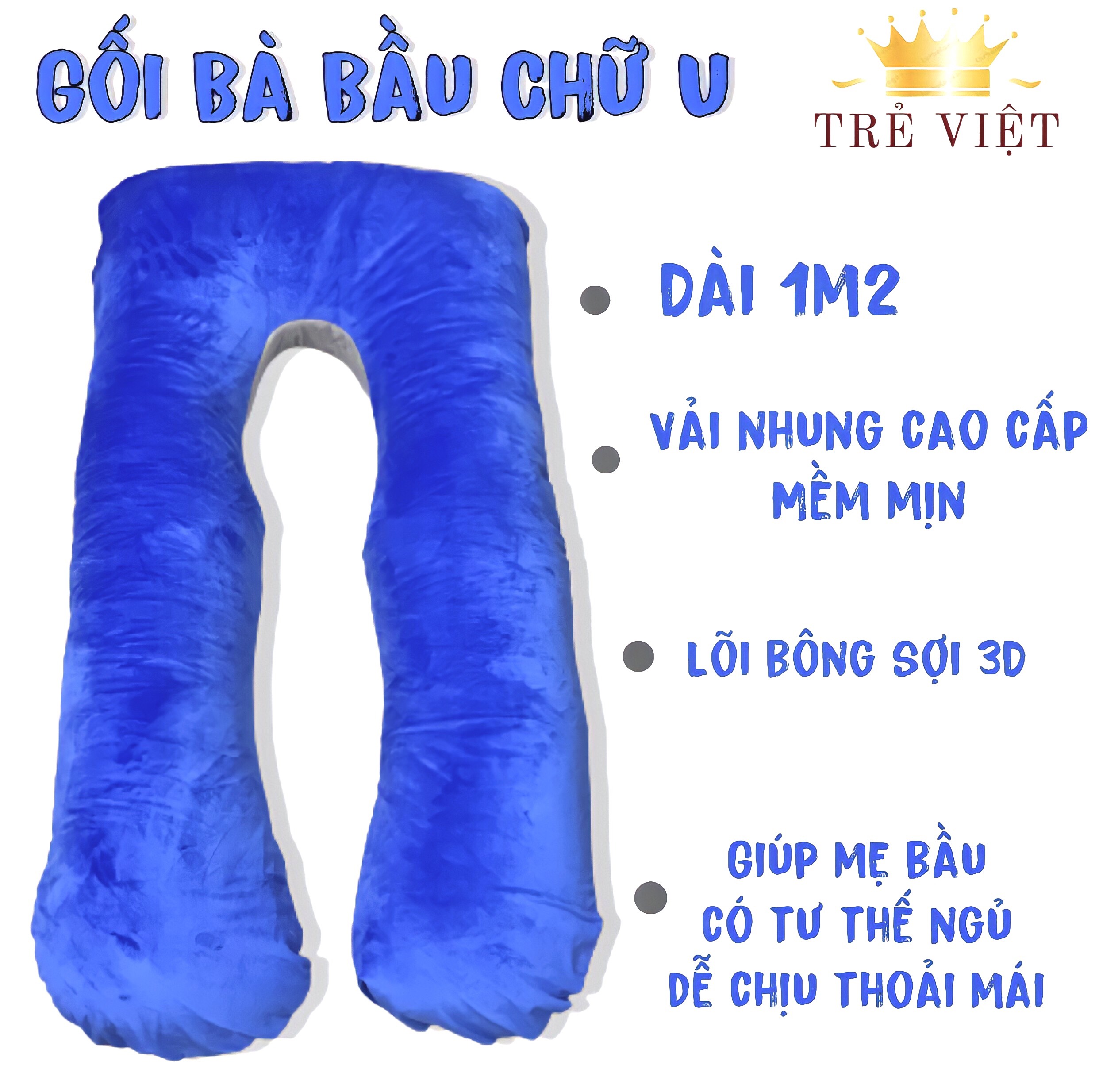 Gối ôm bà bầu chữ, gối hai mặt màu Xanh Ghi siêu đẹp, vải nhung mềm mại, lõi bông sợi 3D cao cấp, giúp mẹ bầu có tư thế nằm ngủ dễ chịu thoải mái nhất