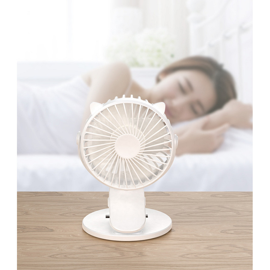Quạt Mini Để Bàn Có Kẹp Xoay 360° - PIN KHỎE, THỜI GIAN SỬ DỤNG 3 - 5 GIỜ