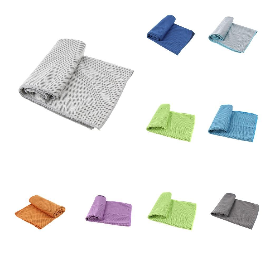 Outdoor Sports Instant Cooling Towel Cool Down Heat Relief Towel Neck Ice Cool Scarf Headband with Hanging Buckle and Storage Bag