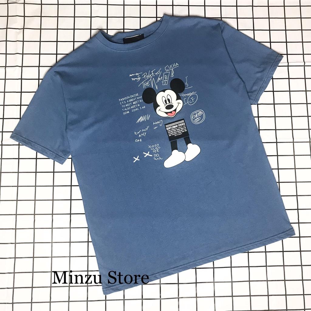 Áo thun tay lỡ Ulzzang Minzu phông Unisex nam nữ chất liệu cotton khô form rộng ATMZ01