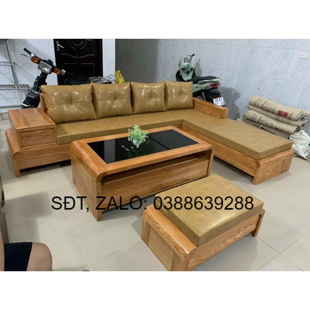 Bàn ghế sofa phòng khách gỗ sồi Mỹ giá thật