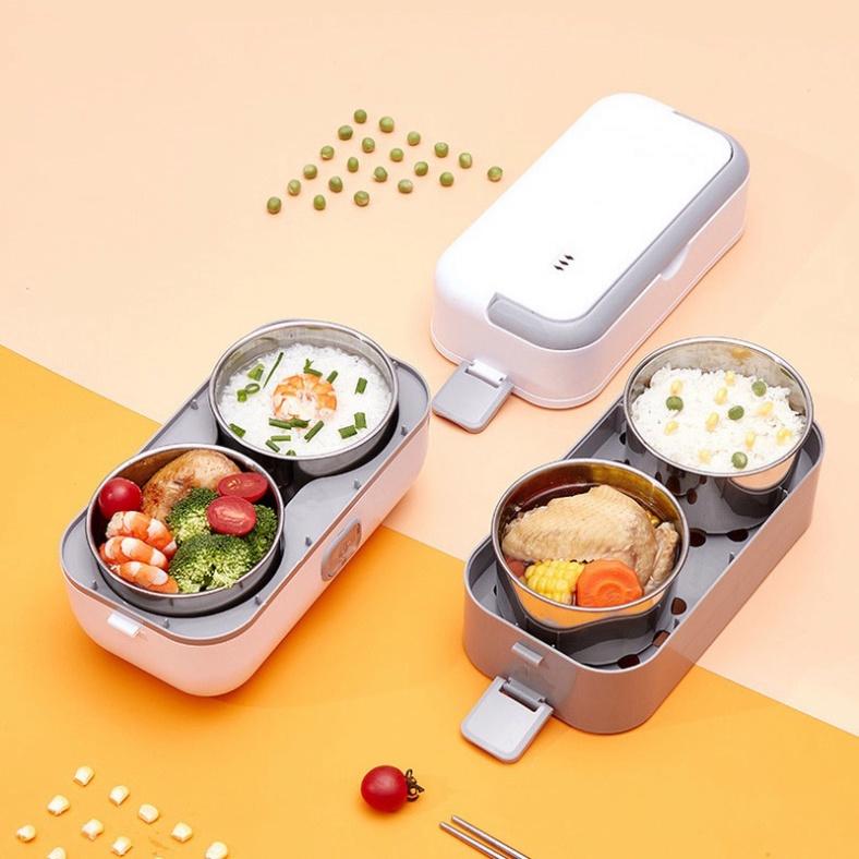 Hộp đựng cơm cắm điện 2 tầng 4 ngăn Bucook cao cấp