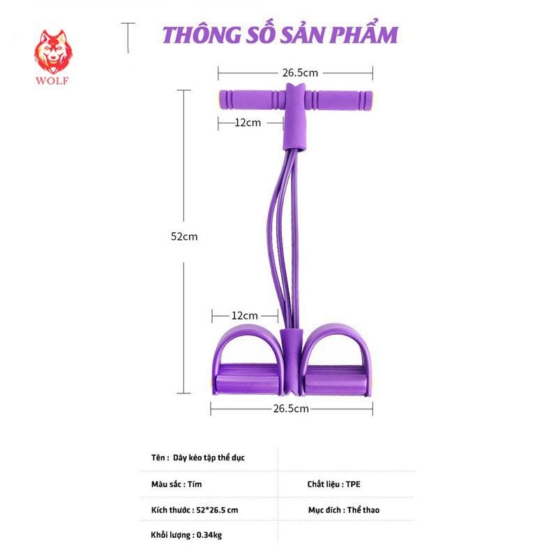 Combo Thảm Yoga Gym Cao Cấp Chống Trượt + Dây Kéo Kháng Lực 4 Dây Cao Su + Con Lăn Tập Bụng Eo Hiệu Quả