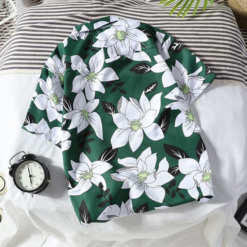 Áo Sơ Mi Tay Ngắn Dáng Rộng In Hoa Thời Trang Mùa Hè Cho Nam