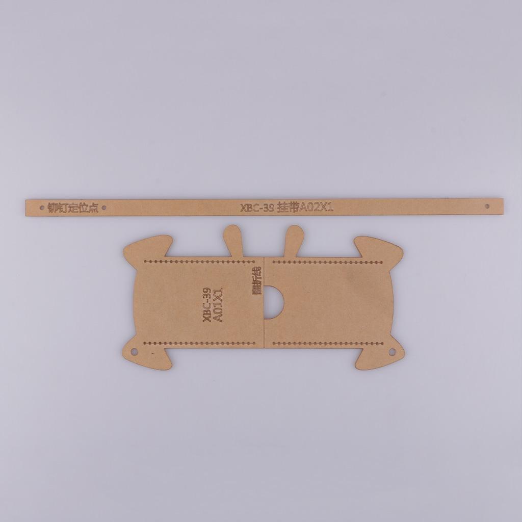 2pcs Dog Card Case Card Bag Leathercraft Acrylic Templates Pattern Stencils