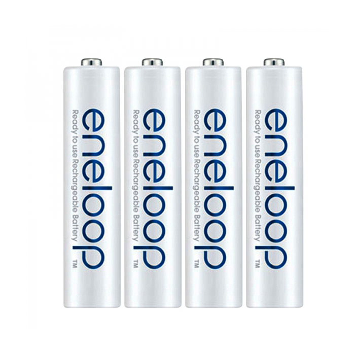 Pin sạc AAA Eneloop 750mAh HRM03 vỉ 4 Viên - phiên bản nội địa box Nhật (Trắng) - Hàng nhập khẩu