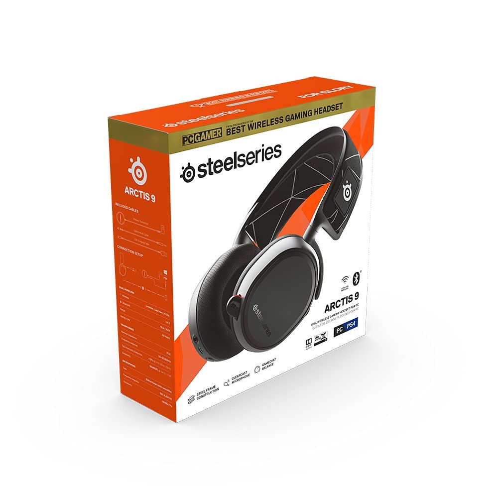 Tai nghe không dây Steelseries Arctis 9 Wireless (Black) - Hàng Chính Hãng