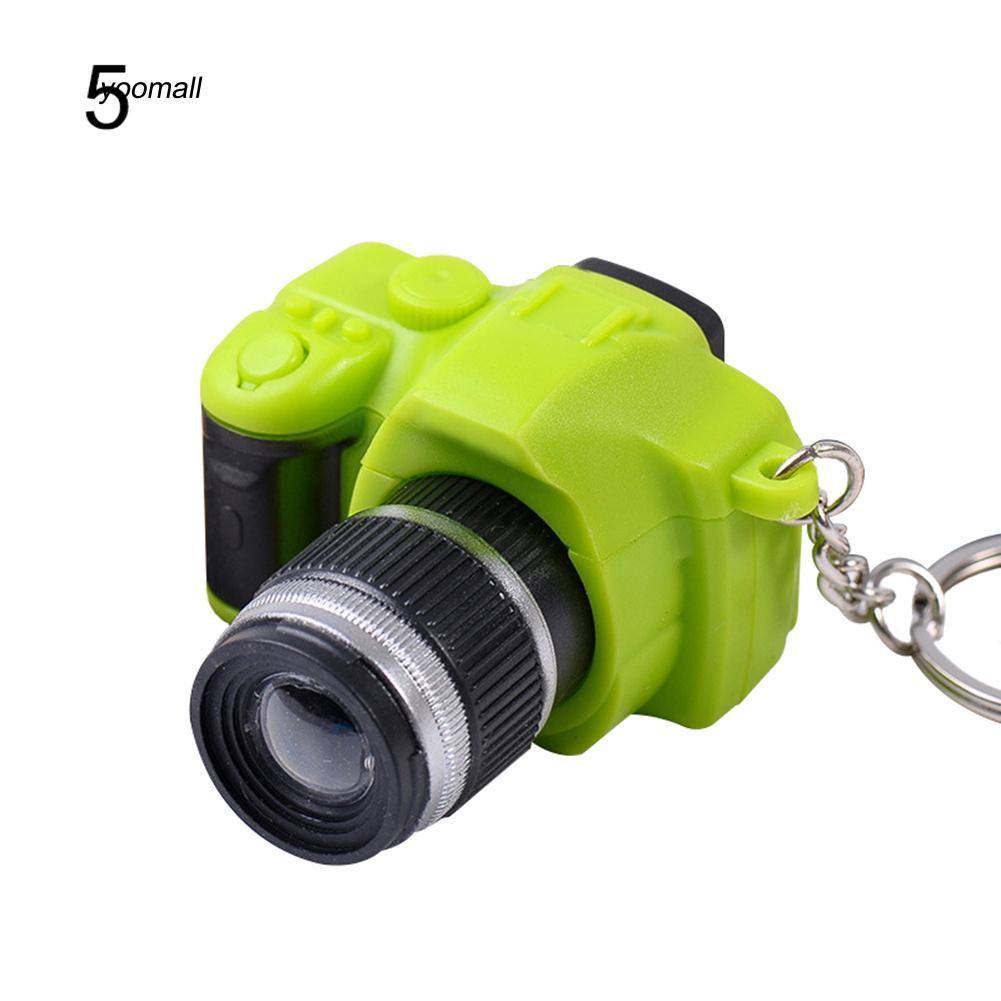 Mô hình móc khoá máy ảnh cực xinh trang trí mặt hình máy ảnh mini có đèn và âm thanh vui nhộn