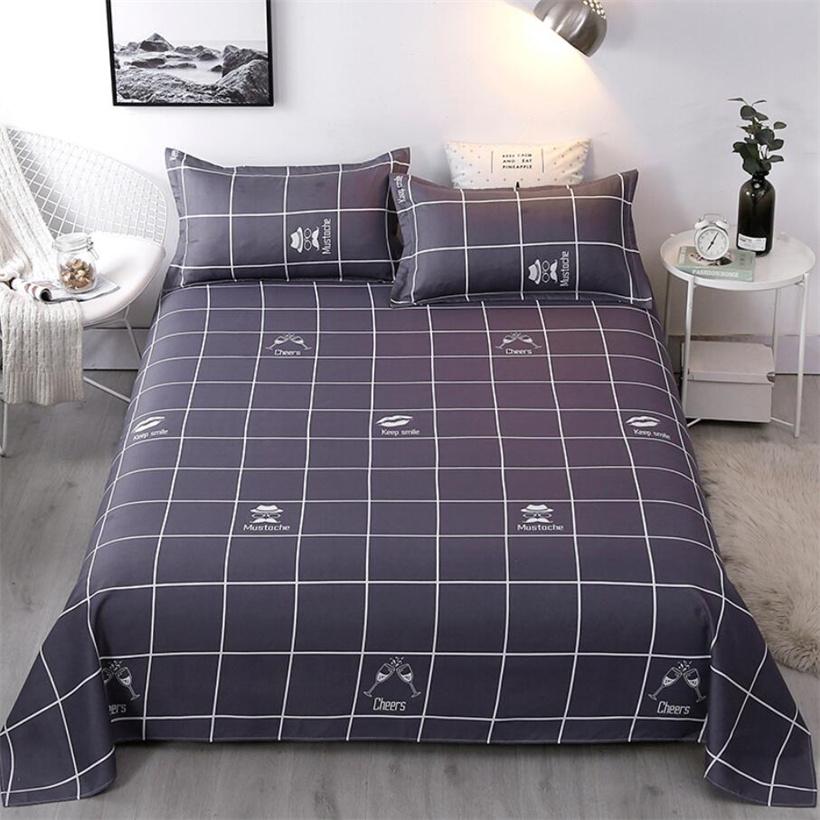 Cotton Polyester Màu Hồng In Họa Ga Giường Tấm Phẳng Mềm Mại Ấm Chăn Ga Gối Đầu Tờ Đơn Đôi Nữ Hoàng Vương Kích Thước Giường