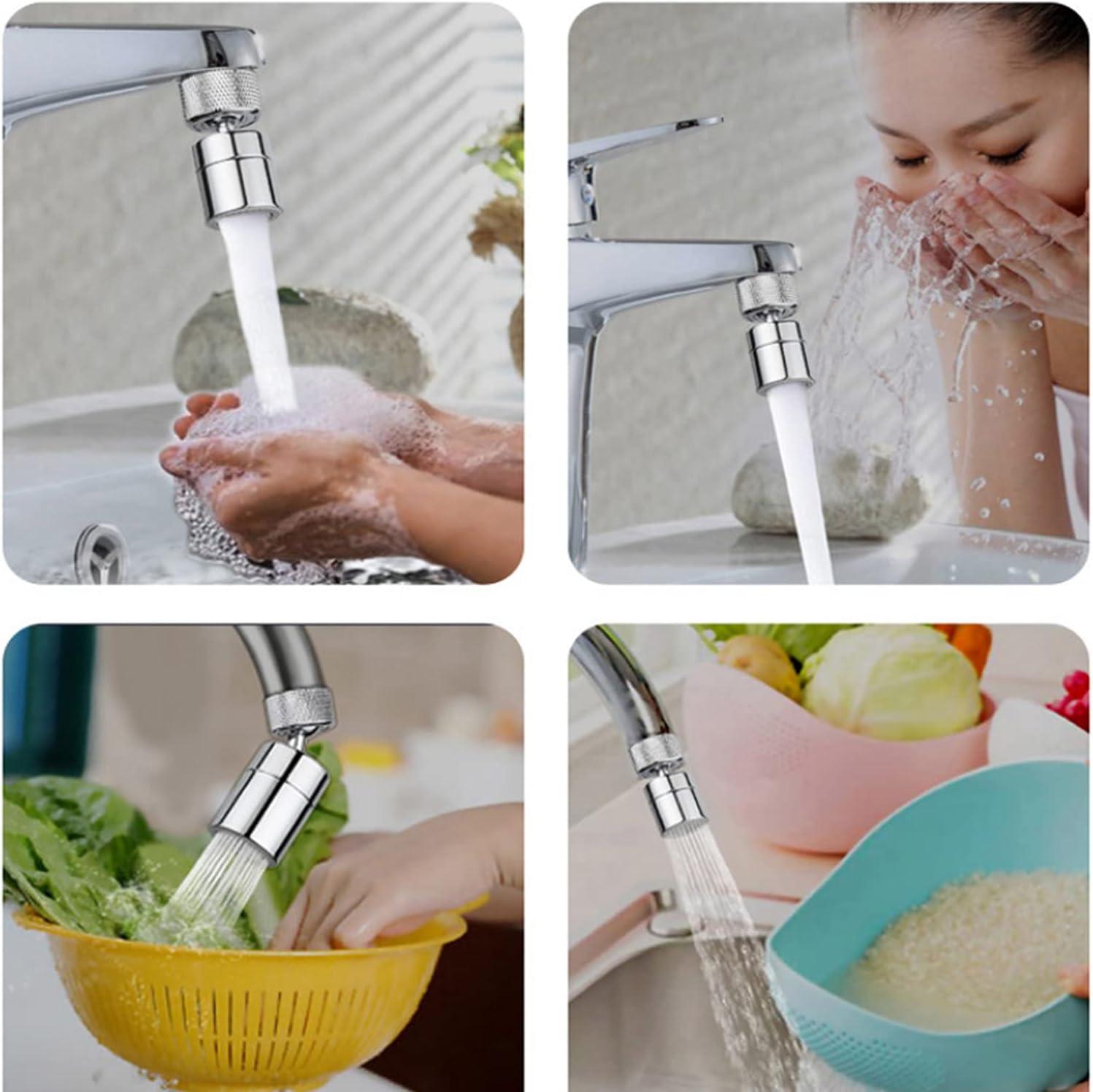 Bộ lọc tạo bọt cho vòi bếp bằng đồng thau có thể điều chỉnh 2 chế độ với bộ chuyển đổi vòi phun, thích hợp cho vòi có vòi ren ngoài M22 hoặc ren trong M24