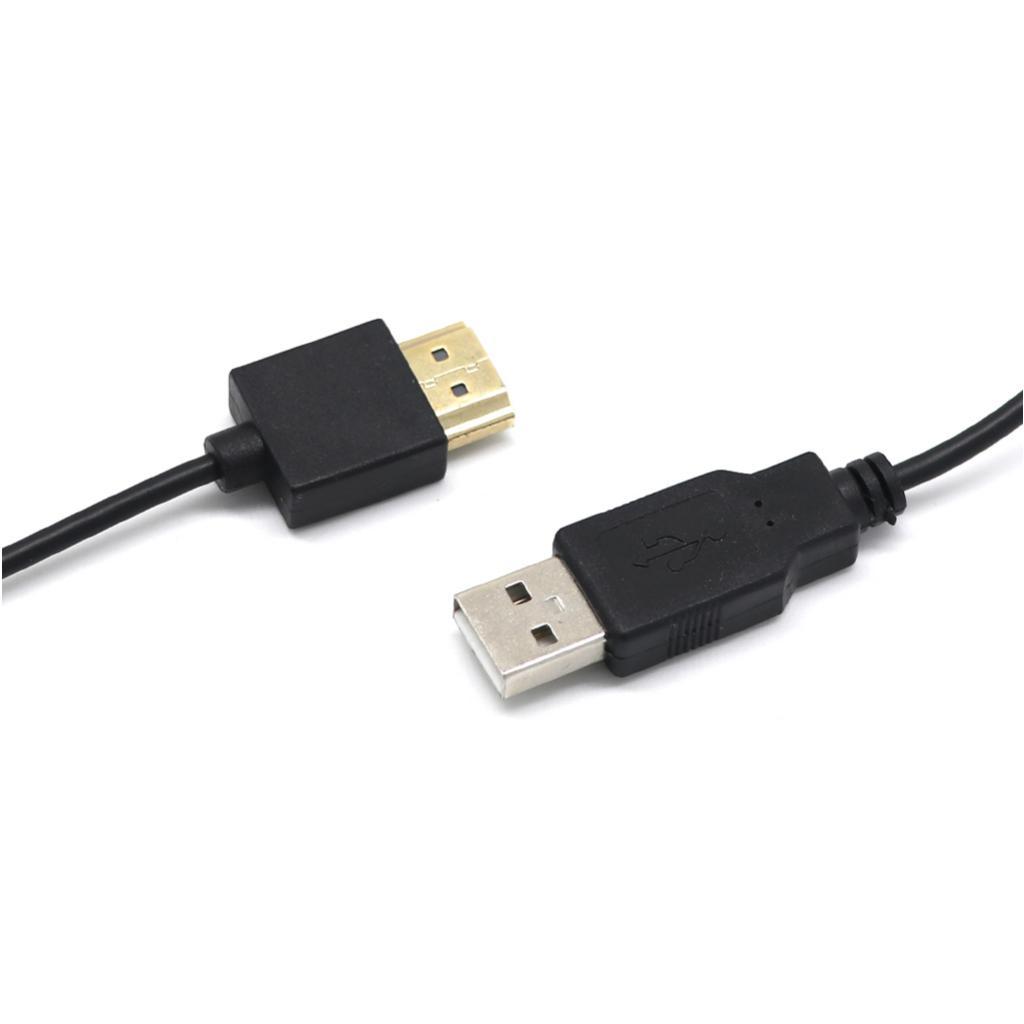2X USB to HDMI Cable Male Charger Cable Splitter Adapter for HDTV DVD