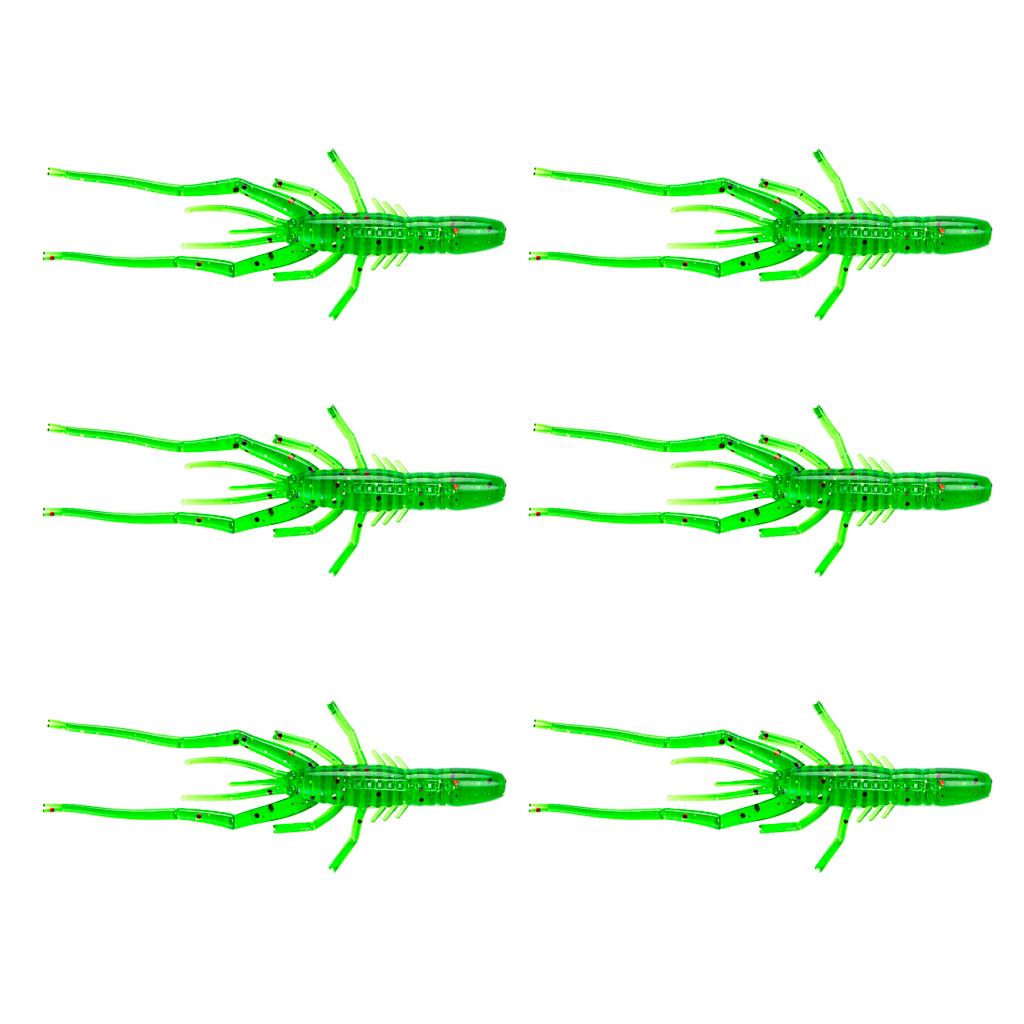 6pcs Simulation Artificial Soft Plastic Worm Fishing Lure Baits