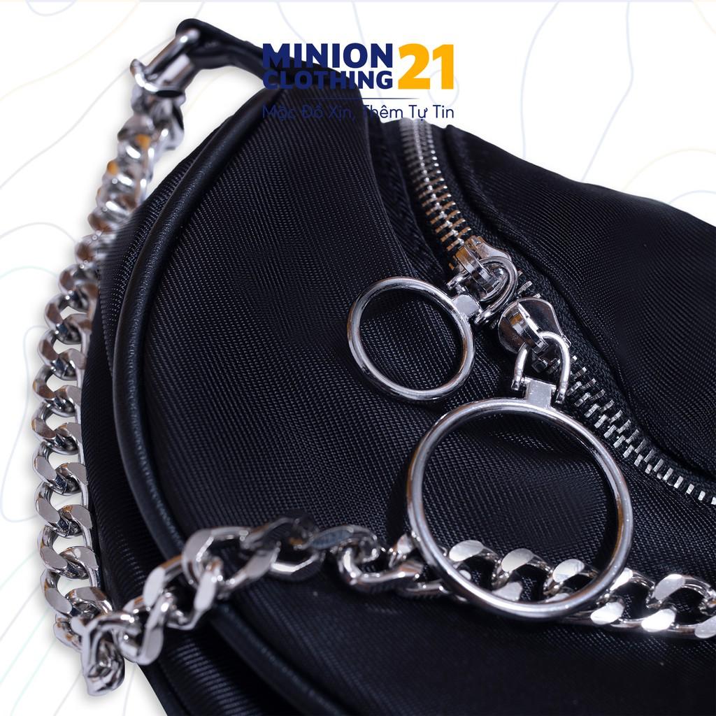 Túi bao tử MINION CLOTHING dây xích Unisex nam nữ đeo ngực hông Ulzzang Hàn Quốc Streetwear chất dù dày dặn T3004