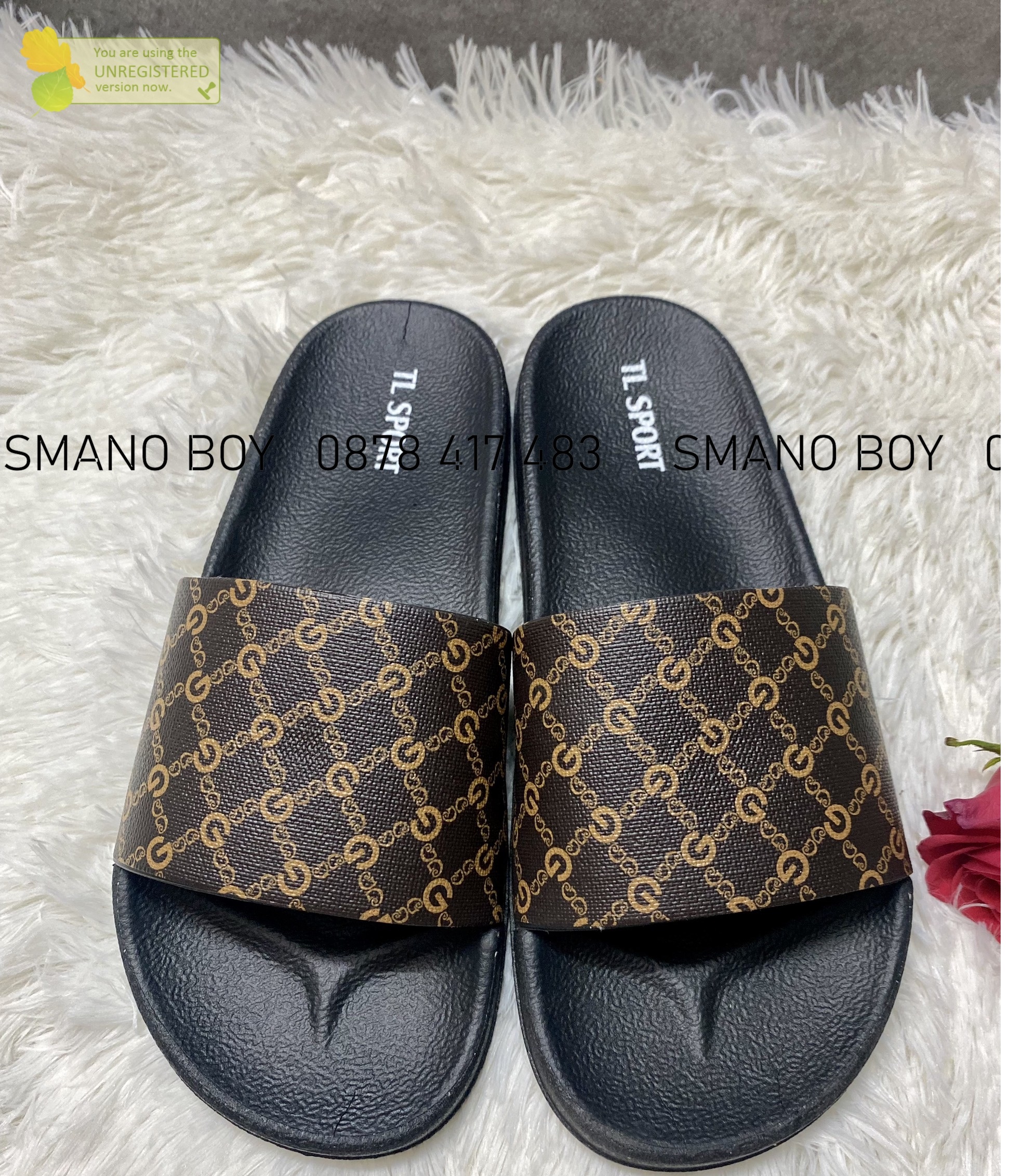 Dép nam nữ unisex quai ngang caro gía rẻ SMANO hỏa tốc