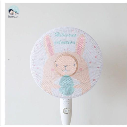 Lưới bọc quạt an toàn cho bé hình hoạt hình dễ thương - loại to trùm kín quạt 88057 SHIPNHANH88