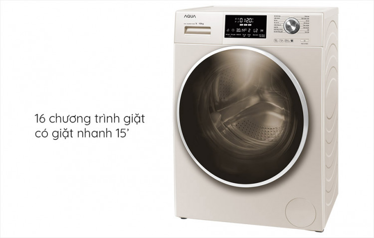 Máy giặt AQUA AQD-D1000C W, 10.0kg, Inverter tích hợp 16 chương trình giặt tự động