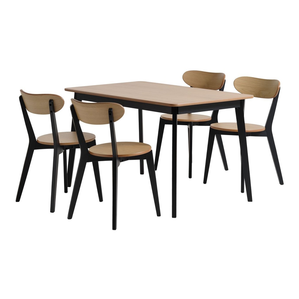 Ghế bàn ăn | JYSK Jegind | gỗ công nghiệp/gỗ cao su | trắng/sồi R45cmxC79cm xS54cm